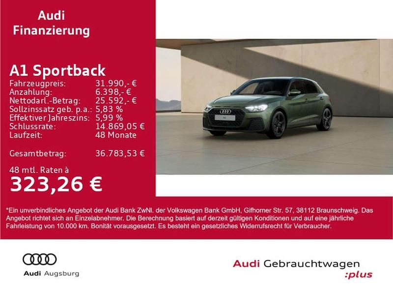 Distriktgrün metallic mythossc Gebraucht 2025 Audi A1 Kleinwagen | 31.990 € (Teuer) - Bild 1/4