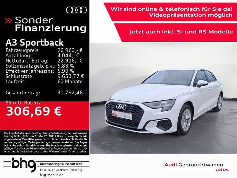 Ibisweiß Gebraucht 2023 Audi A3 e-tron Advanced Kleinwagen | 26.960 € (Fairer Preis) - Bild 1/4