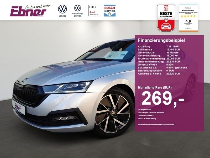 Second-hand Skoda Octavia Dynamic 190 CP (139 kW) 2022 Argintiu Berlinǎ