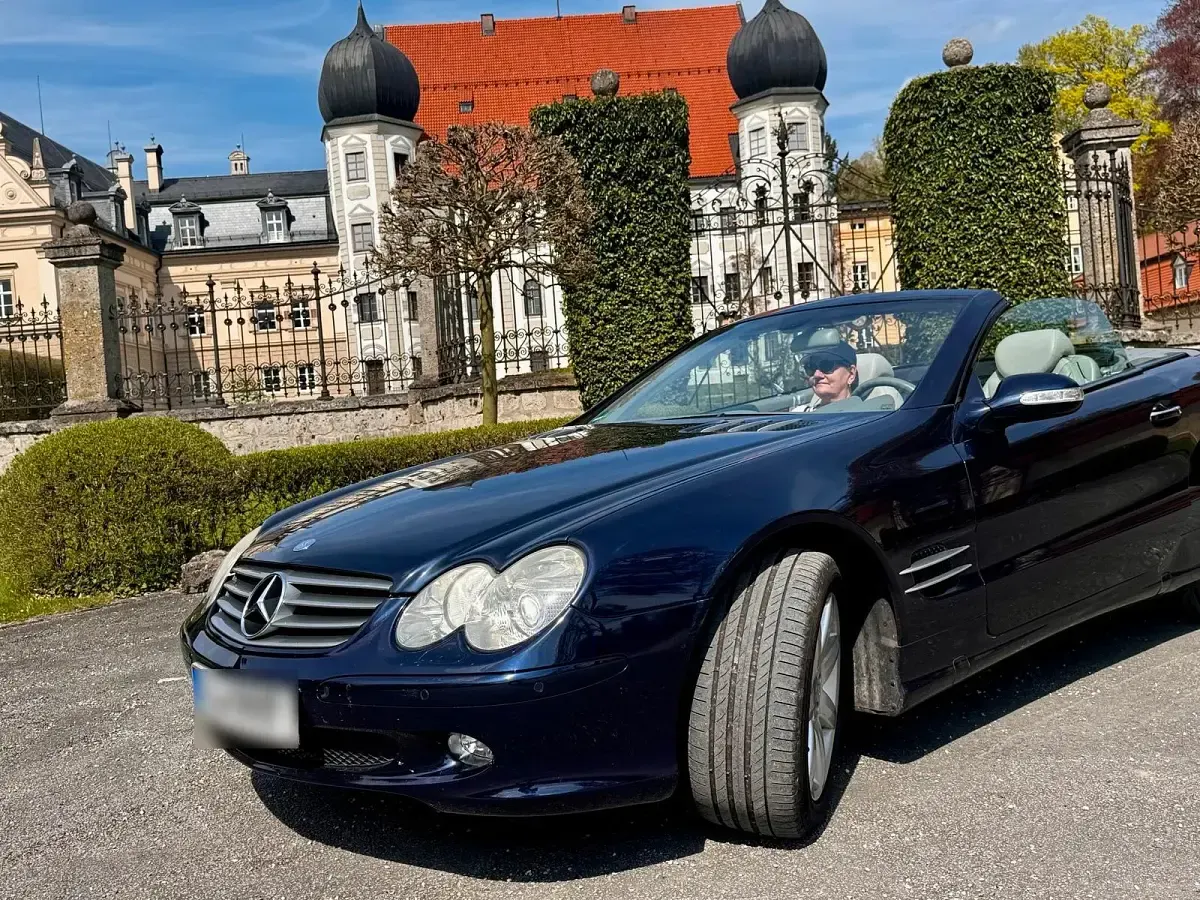 Gebraucht Mercedes SL500 305 PS (224 kW) 2002 Blau Cabrio