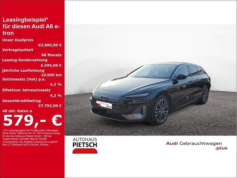 Mythosschwarz metallic Gebraucht 2025 Audi A6 e-tron Performance Kombi | 63.890 € (Superpreis) - Bild 1/4