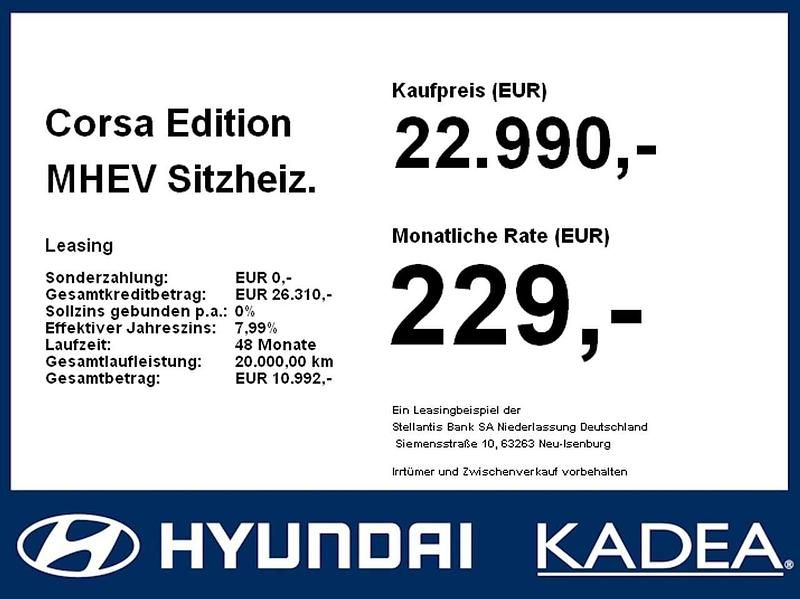 Gebraucht Opel Corsa Edition 110 PS (80 kW) 2026 Kardio rot Kleinwagen