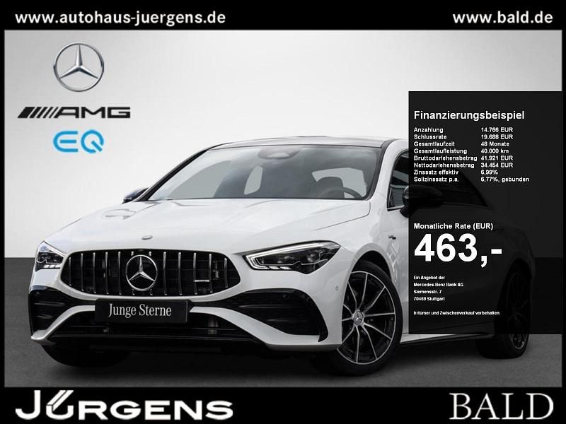 Weiss polarweiß Gebraucht 2024 Mercedes CLA35 AMG AMG Coupé | 48.440 € (Guter Preis) - Bild 1/4