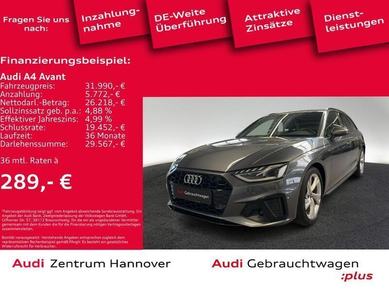 Gebraucht Audi A4 S-Line 150 PS (110 kW) 2022 6y daytonagrau perleffekt (metallic) Kombi