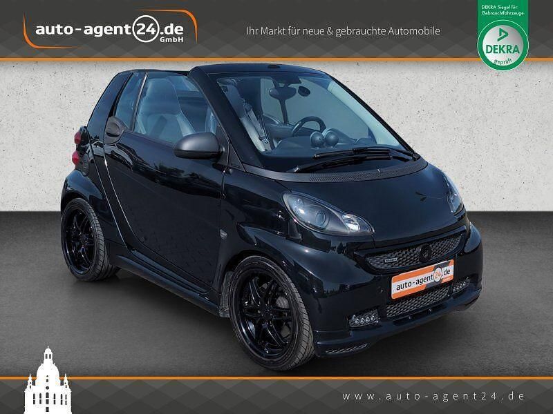 Schwarz metallic Gebraucht 2012 Smart ForTwo Cabrio Brabus Cabrio | 15.990 € - Bild 1/4
