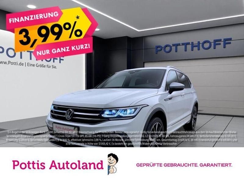 Pure white Gebraucht 2022 VW Tiguan Allspace R-line SUV | 33.777 € (Fairer Preis) - Bild 1/4