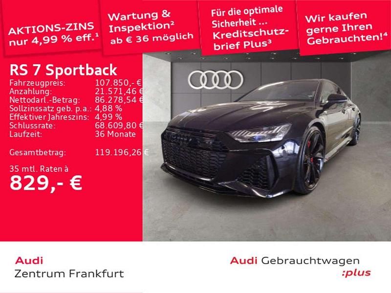 Sebringschwarz kristalleffekt/ Gebraucht 2022 Audi RS7 Kleinwagen | 107.850 € (Etwas zu teuer) - Bild 1/2