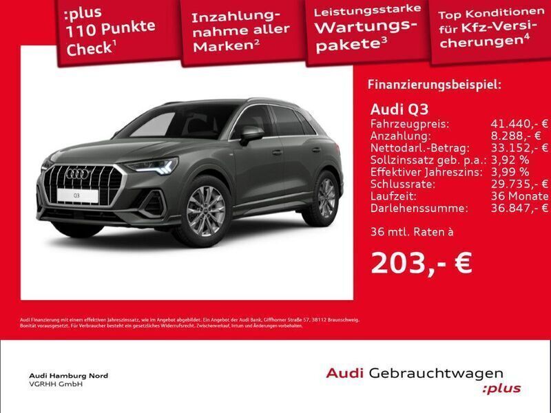 Chronosgrau metallic Gebraucht 2024 Audi Q3 S-Line SUV | 44.880 € (Teuer) - Bild 1/3