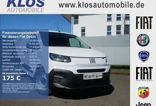 Neu Fiat Doblò 102 PS (75 kW) 2026 Weiß Van / Kleinbus