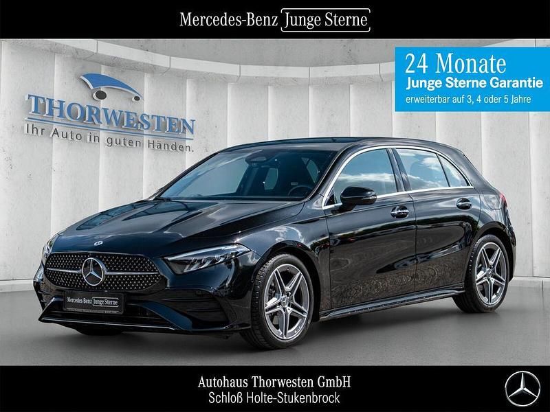 Lack kosmosschwarz Gebraucht 2024 Mercedes A180 Advanced Plus Limousine | 30.370 € (Fairer Preis) - Bild 1/4