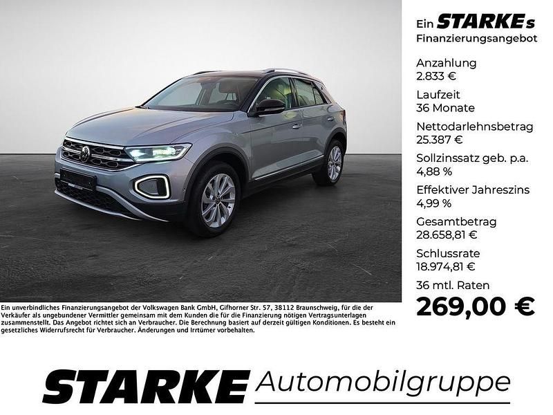 Silber Gebraucht 2025 VW T-Roc Style SUV | 28.220 € (Superpreis) - Bild 1/4