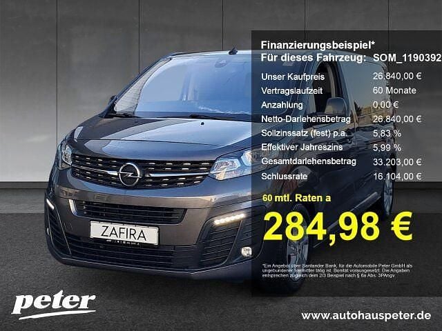Gebraucht Opel Zafira Life Selection 177 PS (130 kW) 2020 Grau Van / Kleinbus