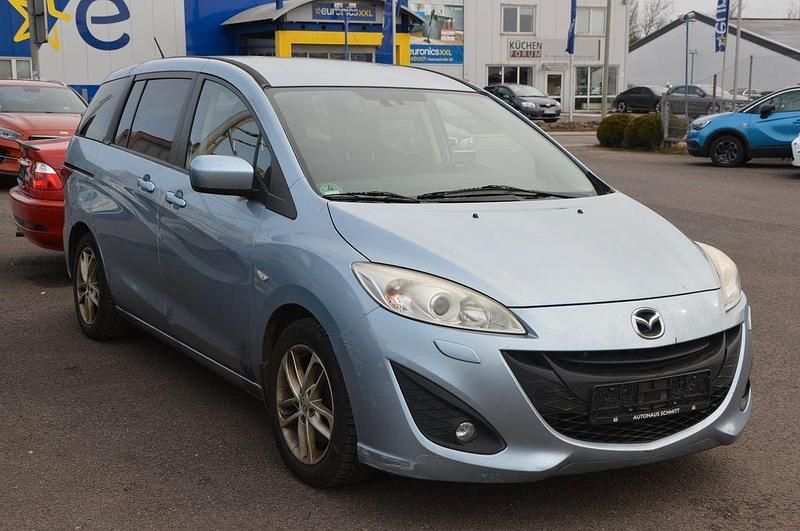 Gebraucht Mazda 5 Prime-Line 116 PS (85 kW) 2012 Blau Van / Kleinbus