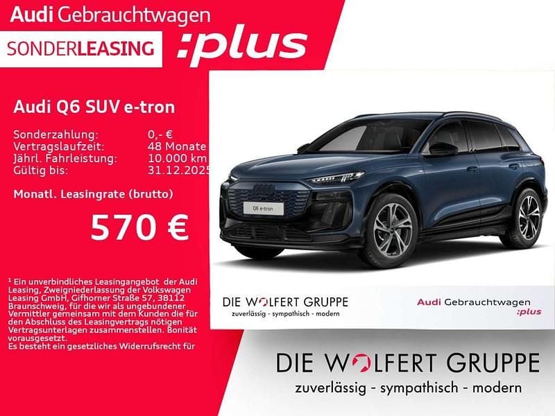 Plasmablau metallic Gebraucht 2025 Audi Q6 e-tron S-Line SUV | 67.810 € (Superpreis) - Bild 1/4