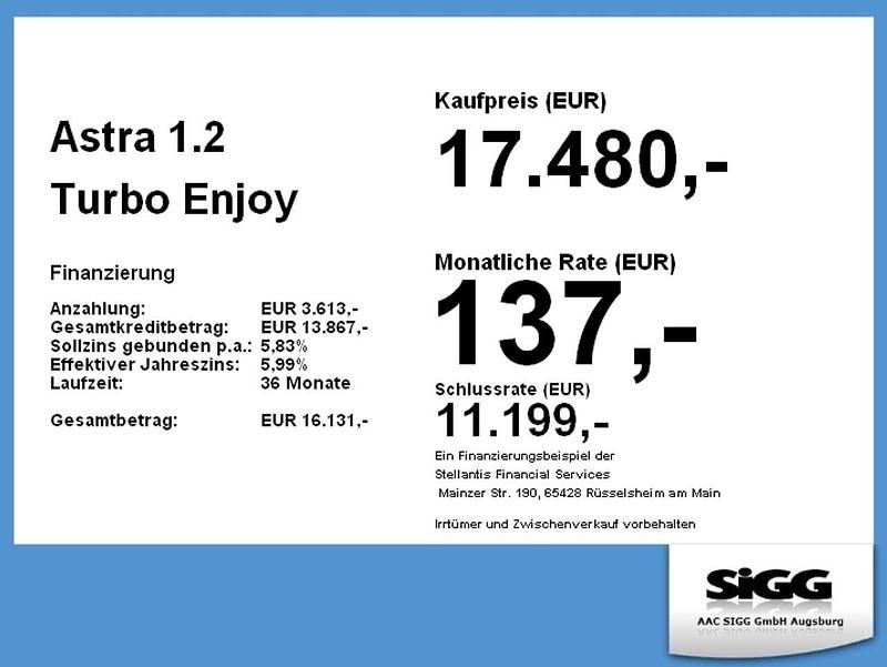 Gebraucht Opel Astra Enjoy 110 PS (80 kW) 2023 Kult gelb metallic Limousine