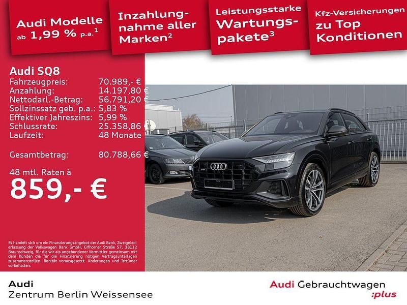 Gebraucht Audi SQ8 Ambiente 435 PS (319 kW) 2021 Orcaschwarz metallic SUV
