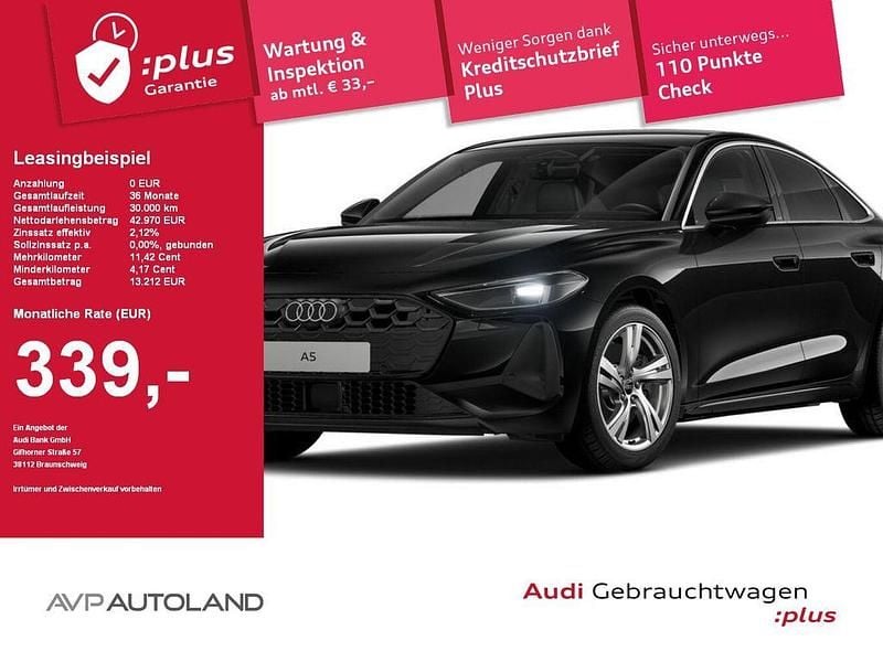 Mythosschwarz Gebraucht 2025 Audi A5 Business Limousine | 42.960 € - Bild 1/4