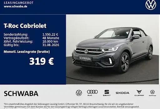 Gebraucht VW T-Roc R-line 150 PS (110 kW) 2023 Rauchgrau metallic schwarz SUV