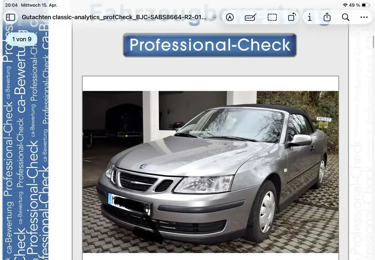 Gebraucht Saab 9-3 Linear 150 PS (110 kW) 2004 Cabrio