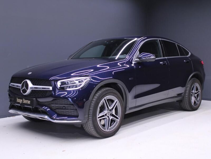 Cavansitblau metallic Gebraucht 2020 Mercedes GLC300e AMG Coupé | 39.470 € (Guter Preis) - Bild 1/4