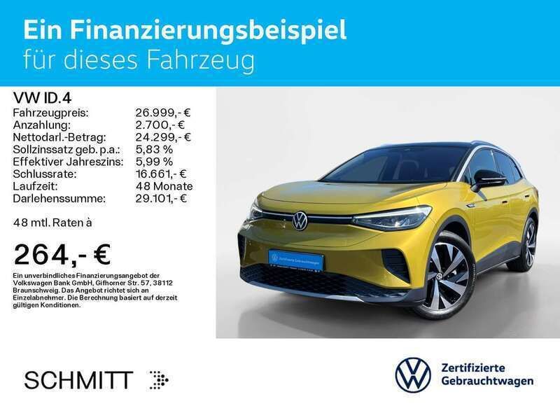 Gebraucht VW ID.4 Pro Performance 150 kW (204 PS) 2021 Honey yellow metallic / schwar SUV