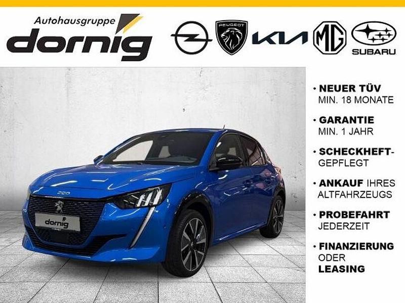 Vertigo blau Gebraucht 2021 Peugeot e-208 GT Kleinwagen | 16.890 € (Fairer Preis) - Bild 1/3
