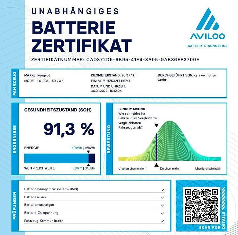Gebraucht Peugeot e-208 Allure 100 kW (136 PS) 2020 Grau Kleinwagen