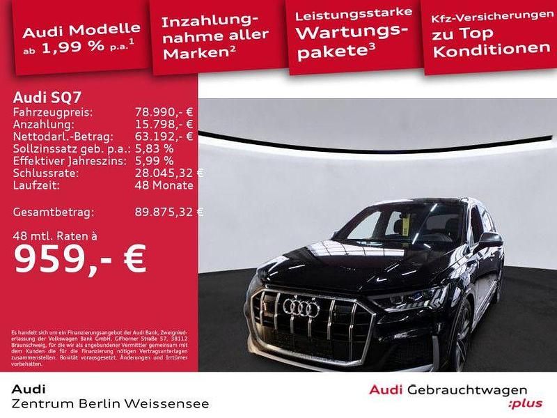Mythosschwarz metallic Gebraucht 2023 Audi SQ7 Ambiente SUV | 78.990 € (Guter Preis) - Bild 1/4