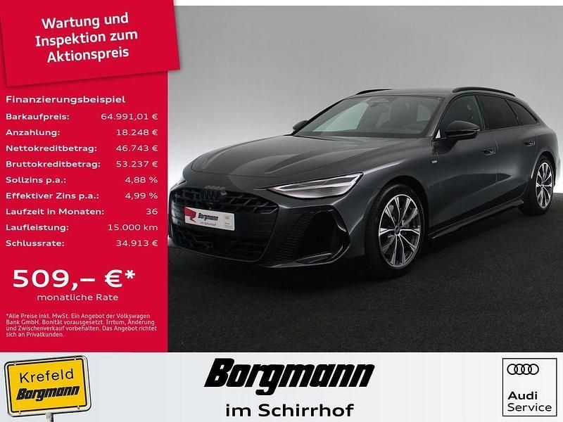 Schwarz / mythosschwarz Gebraucht 2025 Audi A6 Design Kombi | 64.991 € - Bild 1/4