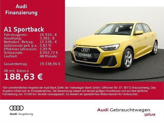 Gelb Gebraucht 2021 Audi A1 Sportback S-Line Kleinwagen | 16.910 € (Guter Preis) - Bild 1/4