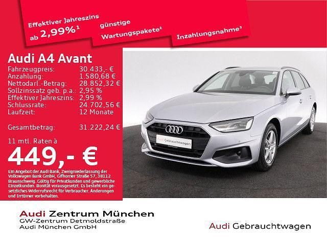 Florettsilber metallic Gebraucht 2023 Audi A4 Kombi | 30.433 € (Guter Preis) - Bild 1/2