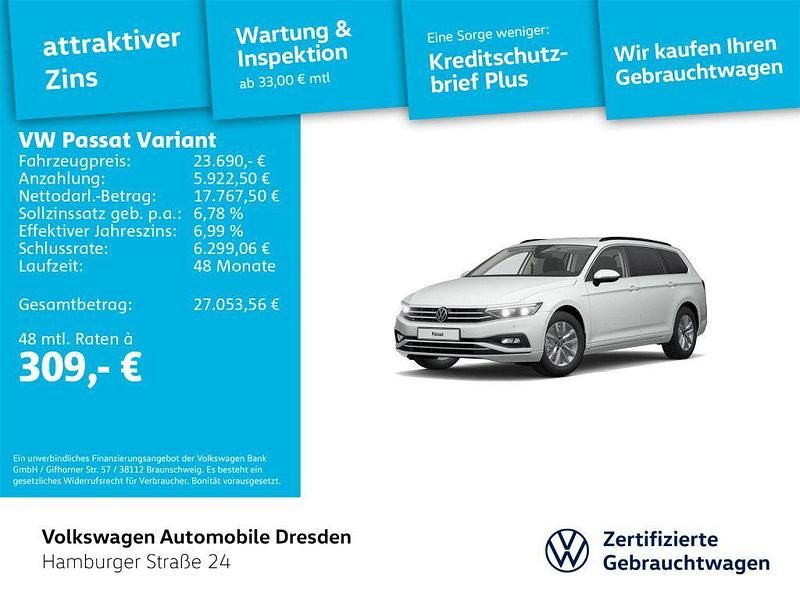 Gebraucht VW Passat Business 150 PS (110 kW) 2021 Pure white Kombi