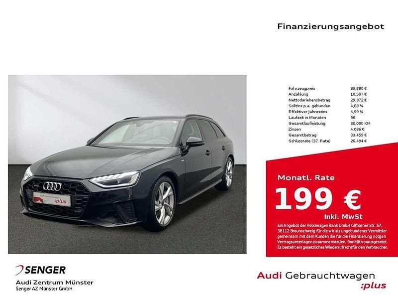 Mythosschwarz metallic Gebraucht 2023 Audi A4 S-Line Kombi | 39.880 € (Guter Preis) - Bild 1/2