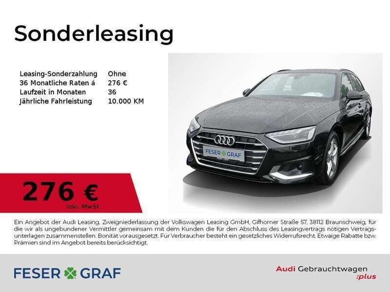 Mythosschwarz metallic Gebraucht 2024 Audi A4 Advanced Plus Kombi | 35.940 € (Fairer Preis) - Bild 1/3