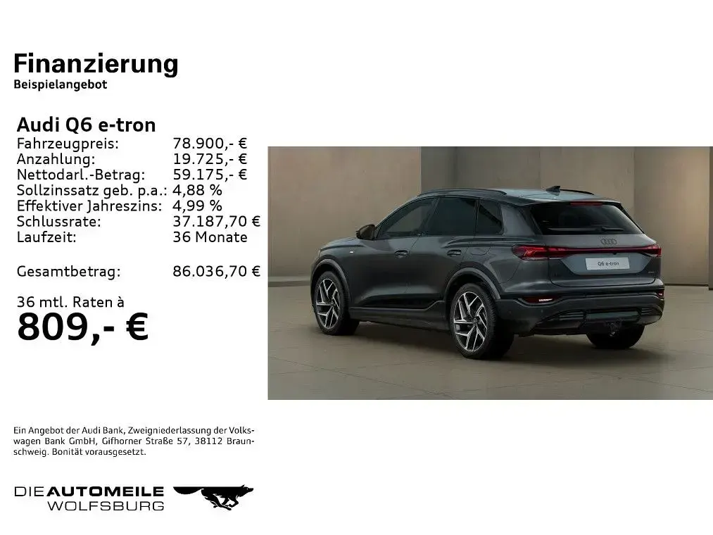 Neu Audi Q6 e-tron Sport 284 kW (387 PS) 2025 Daytonagrau perleffekt SUV