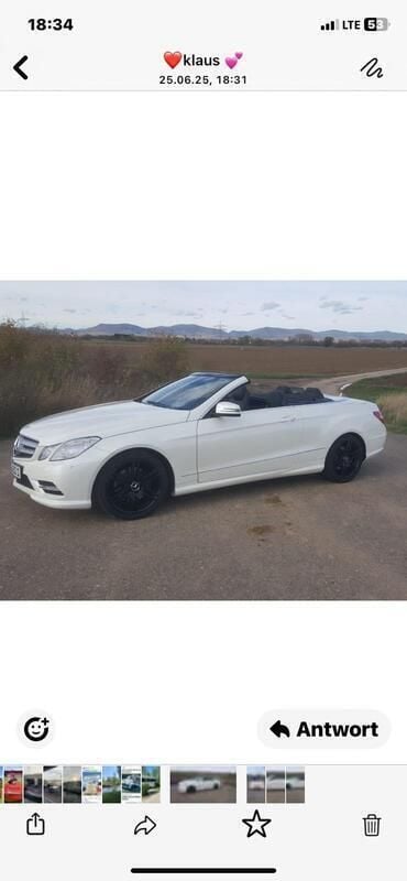 Weiß Gebraucht 2012 Mercedes E350 AMG line Cabrio | 20.900 € (Fairer Preis) - Bild 1/2