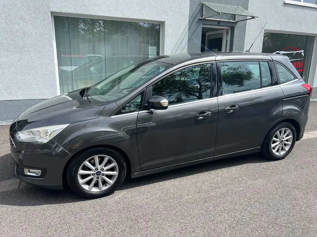 Gebraucht Ford Grand C-Max Titanium 125 PS (91 kW) 2016 Magneticgrau (metallic) Van / Kleinbus