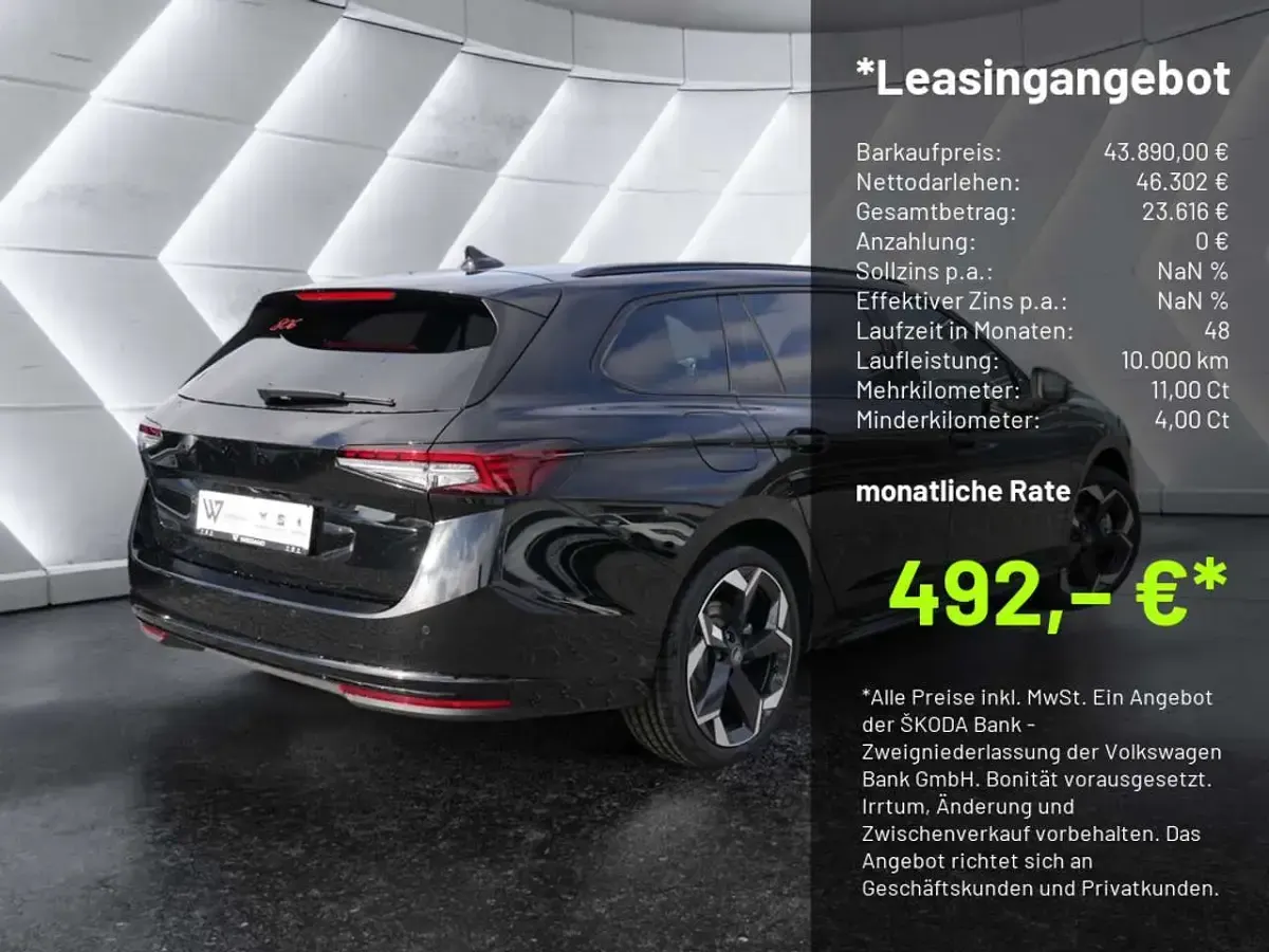 Gebraucht Skoda Superb SportLine 204 PS (150 kW) 2026 Schwarz (schwarz / ebonyschwarz) Kombi