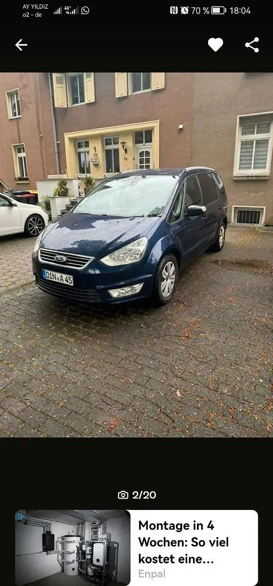 Gebraucht Ford Galaxy 163 PS (119 kW) 2012 Blau Van / Kleinbus