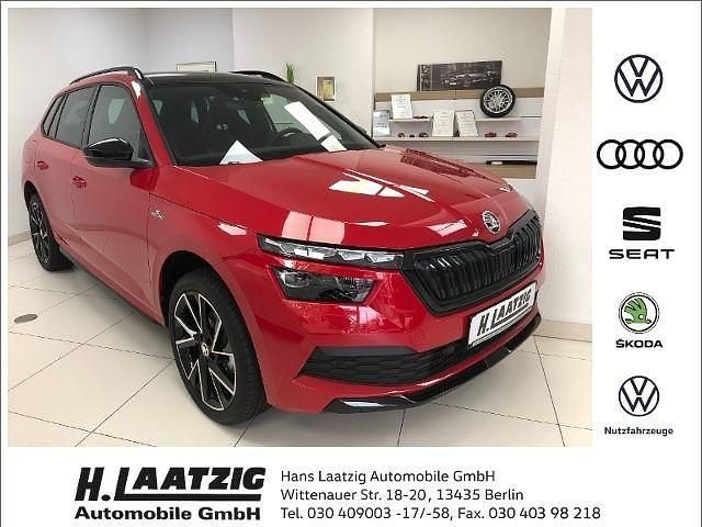 Velvet rot metallic Gebraucht 2023 Skoda Kamiq Monte Carlo SUV | 29.990 € (Teuer) - Bild 1/4