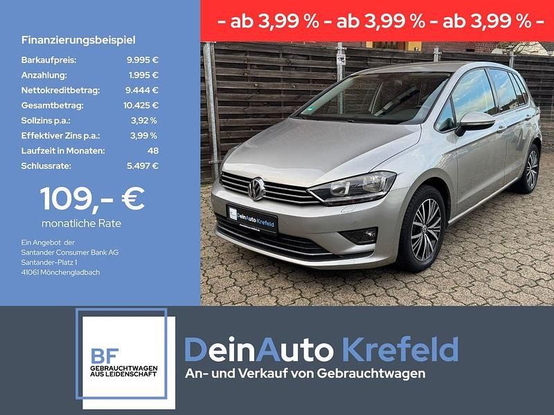Silber Gebraucht 2016 VW Golf Sportsvan Allstar Van / Kleinbus | 9.595 € (Guter Preis) - Bild 1/4