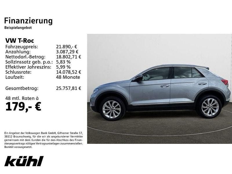 Gebraucht VW T-Roc Style 110 PS (80 kW) 2023 Silber SUV