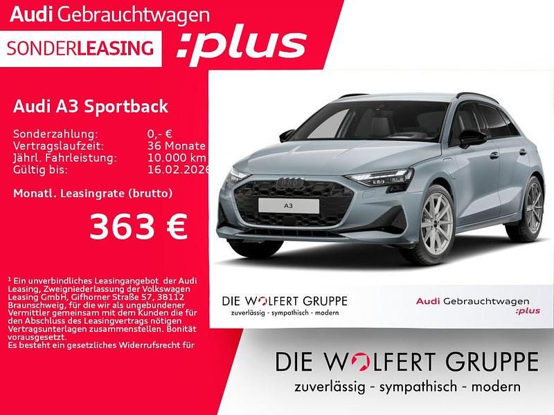 Pfeilgrau perleffekt Gebraucht 2025 Audi A3 Sportback e-tron Advanced Plus Kleinwagen | 41.399 € (Fairer Preis) - Bild 1/4
