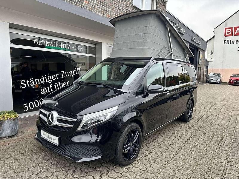 Obsidianschwarz met. Gebraucht 2021 Mercedes V300 Marco Polo Van / Kleinbus | 61.750 € (Guter Preis) - Bild 1/4