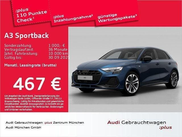 Ascariblau metallic Neu 2025 Audi A3 Sportback e-tron S-Line Limousine | 42.772 € (Superpreis) - Bild 1/2