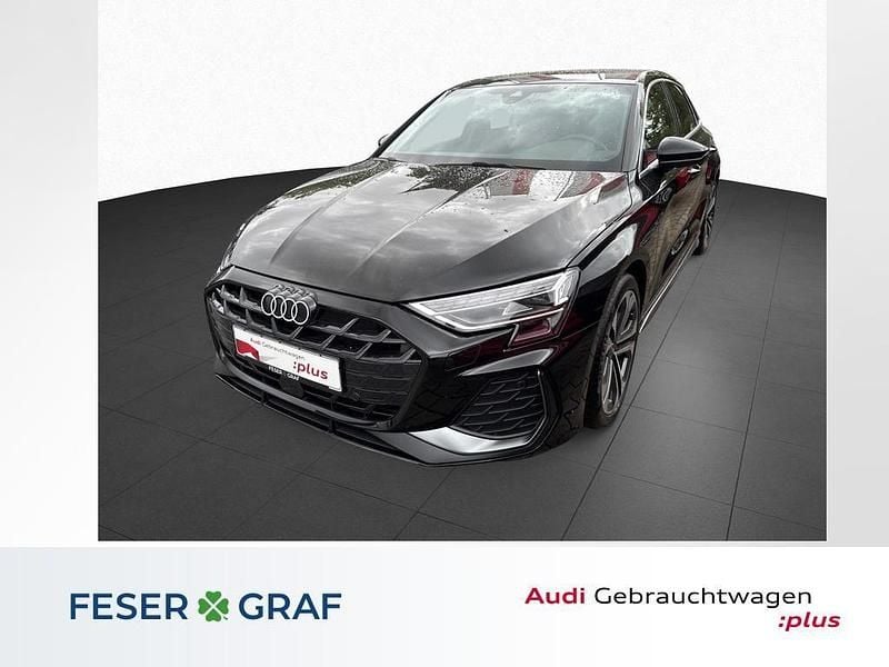 Mythosschwarz metallic Gebraucht 2024 Audi A3 Sportback S-Line Kleinwagen | 33.900 € (Superpreis) - Bild 1/4