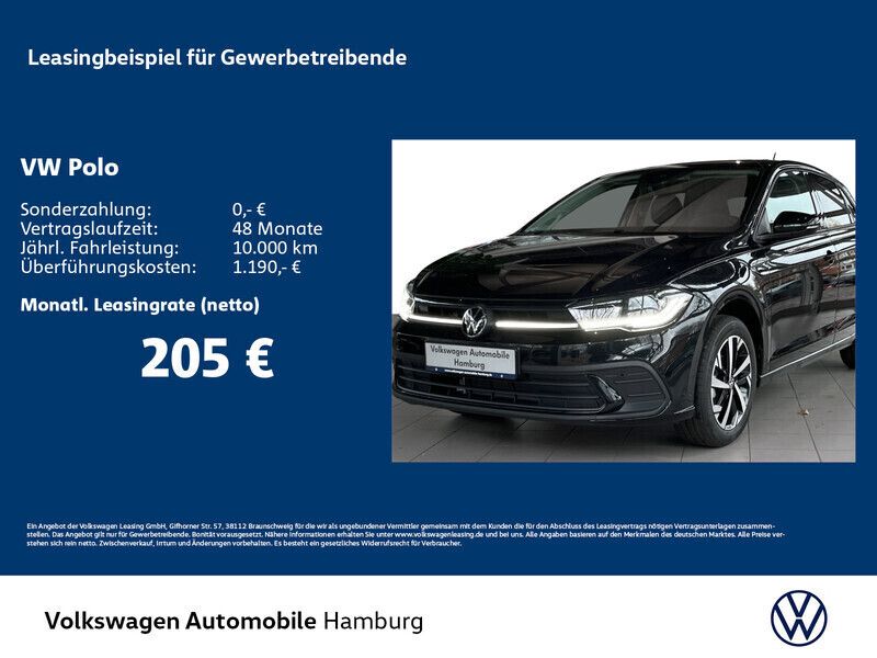 Schwarz Gebraucht 2022 VW Polo Life Kleinwagen | 27.196 € - Bild 1/4