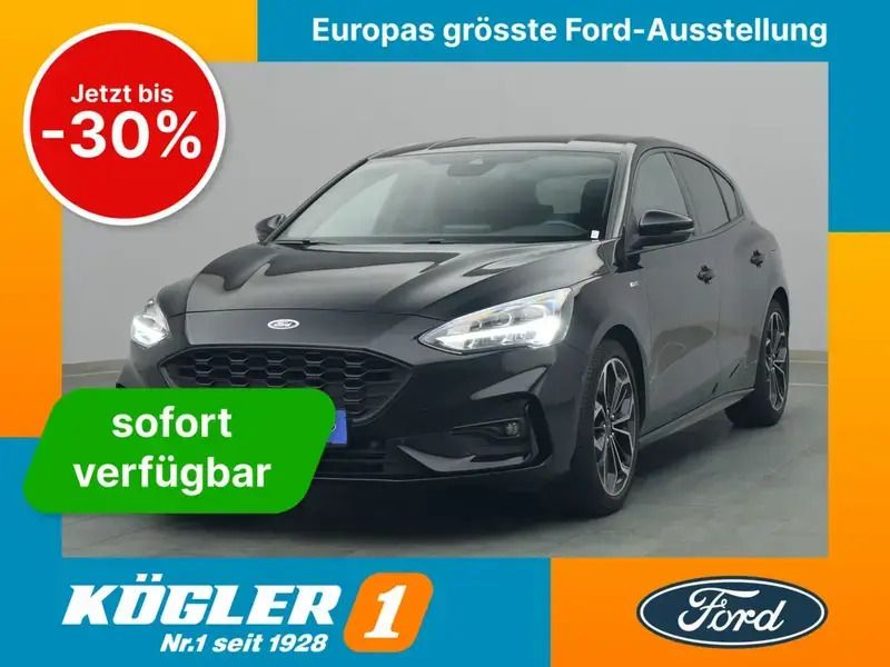 Schwarz Gebraucht 2022 Ford Focus ST-Line X Limousine | 21.970 € (Teuer) - Bild 1/4