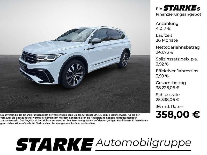 Pure white Gebraucht 2022 VW Tiguan Allspace R-line SUV | 38.550 € (Fairer Preis) - Bild 1/4