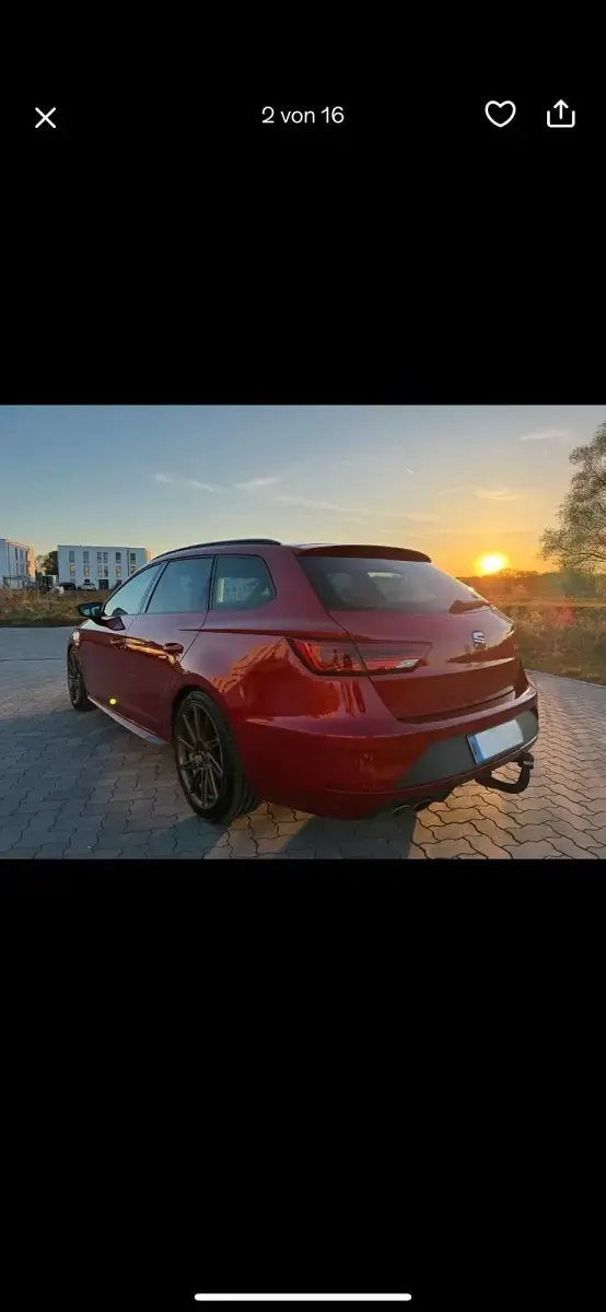 Używany Seat Leon FR 183 KM (134 kW) 2017 Czerwony Kombi